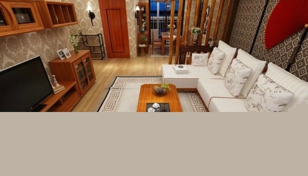 91㎡/兩室兩廳一衛(wèi)/中式