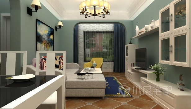 90㎡/兩室一廳一衛(wèi)/美式