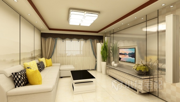 128㎡/三室一廳兩衛(wèi)/現(xiàn)代