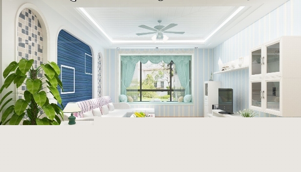 130㎡/三室兩廳兩衛(wèi)/地中海