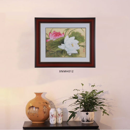 小尼宅配推拉式電表箱裝飾畫 特價(jià)有框壁畫帶有機(jī)玻璃古典花鳥畫